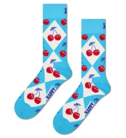 Cherry Argyle Sock