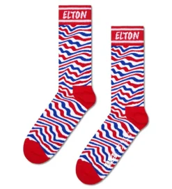 Elton John Striped Sock