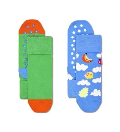Kids 2-Pack Cloudy Fruit Anti-Slip Socks
