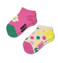 Kids 2-Pack Low Smiling Daisy Socks