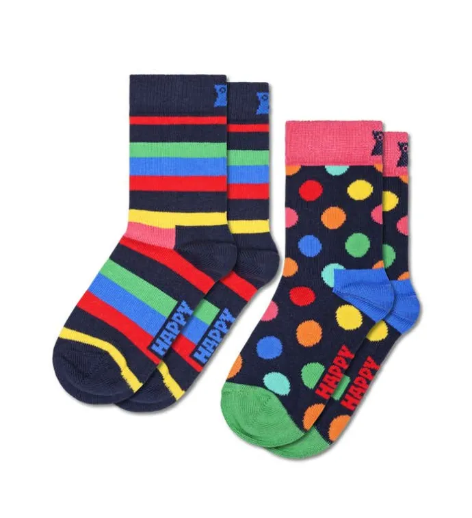 Kids 2-Pack Stripe Socks