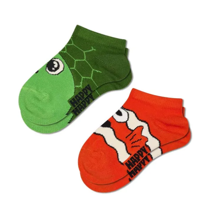 Kids 2-Pack Turtle Low Socks