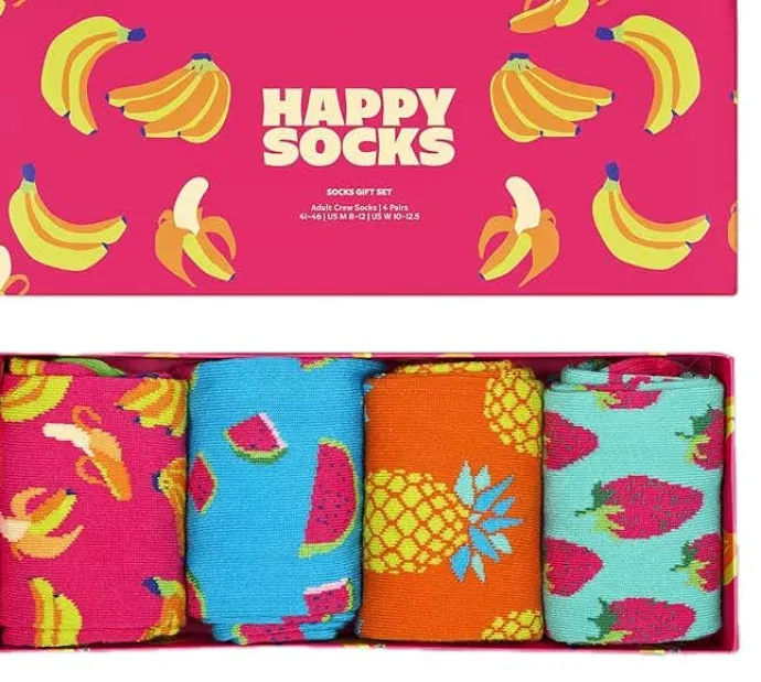 4-Pack Banana Socks Gift Set