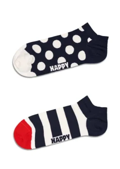 2-Pack Big Dot Stripe Low Socks