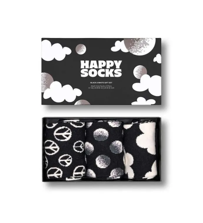 3-Pack Black And White Socks Gift Set