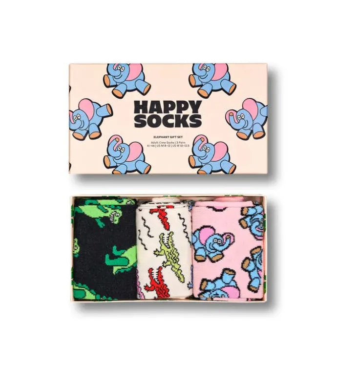 3-Pack Elephant Socks Gift Set
