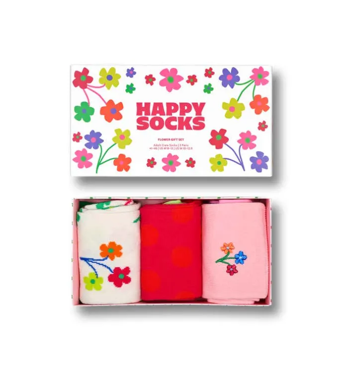 3-Pack Flower Socks Gift Set