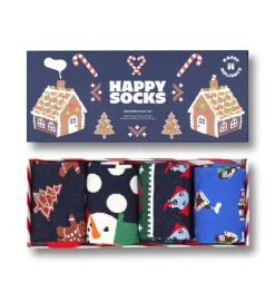 4-Pack Gingerbread Socks Gift Set