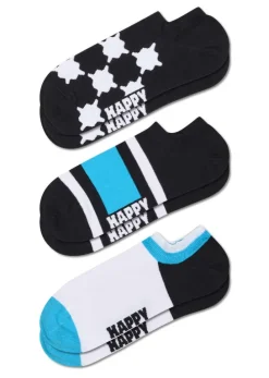 3-Pack Wobbly Check No Show Sock